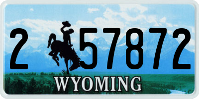 WY license plate 257872
