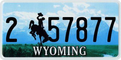 WY license plate 257877
