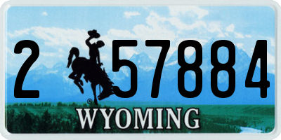 WY license plate 257884