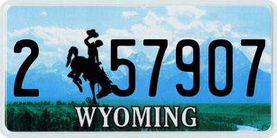 WY license plate 257907