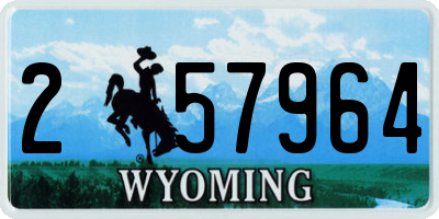 WY license plate 257964