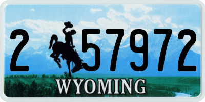 WY license plate 257972