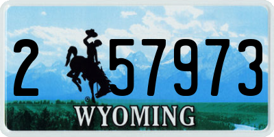 WY license plate 257973