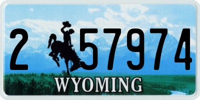WY license plate 257974