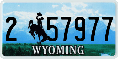WY license plate 257977