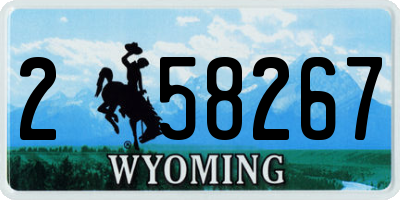 WY license plate 258267