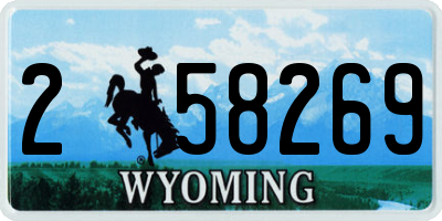 WY license plate 258269