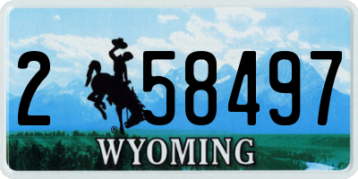 WY license plate 258497