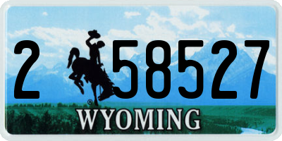 WY license plate 258527