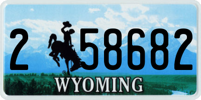 WY license plate 258682