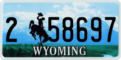 WY license plate 258697