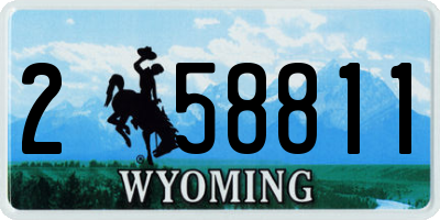 WY license plate 258811