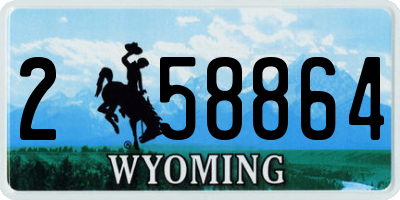 WY license plate 258864