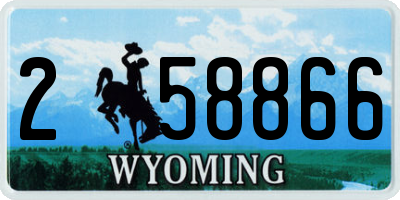 WY license plate 258866