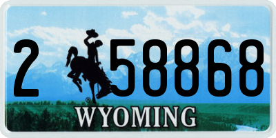 WY license plate 258868