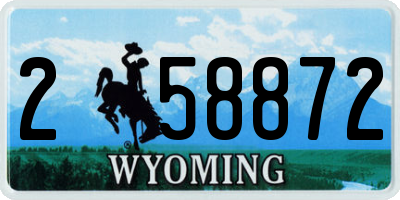 WY license plate 258872