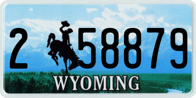 WY license plate 258879