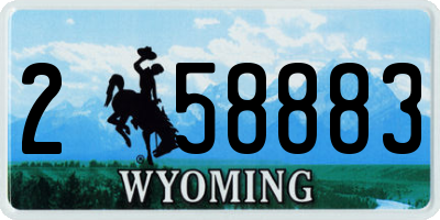 WY license plate 258883