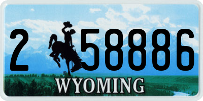 WY license plate 258886