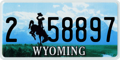 WY license plate 258897