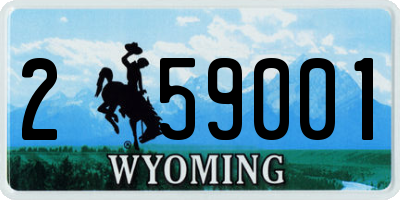 WY license plate 259001