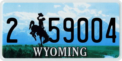 WY license plate 259004