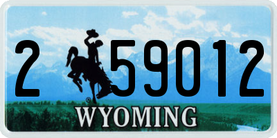 WY license plate 259012