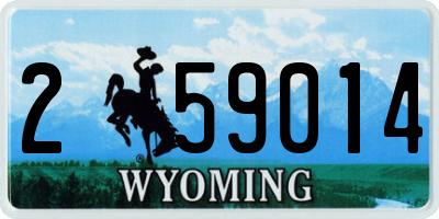 WY license plate 259014