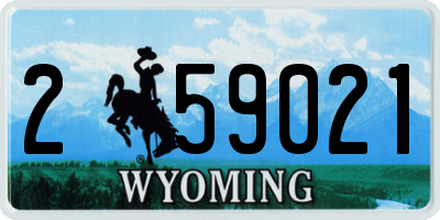 WY license plate 259021