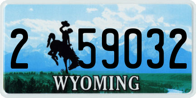 WY license plate 259032