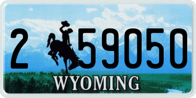 WY license plate 259050