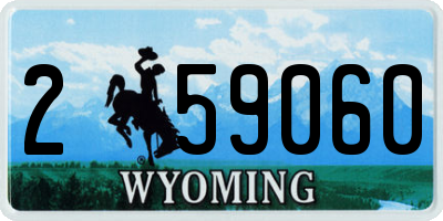 WY license plate 259060