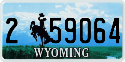 WY license plate 259064