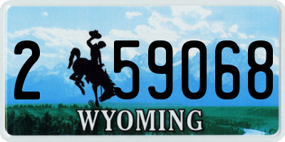 WY license plate 259068