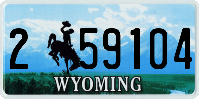 WY license plate 259104