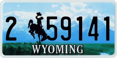WY license plate 259141