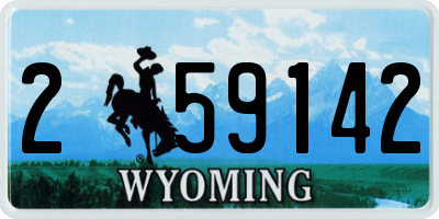 WY license plate 259142