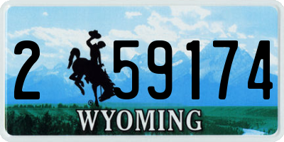 WY license plate 259174