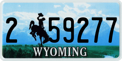 WY license plate 259277