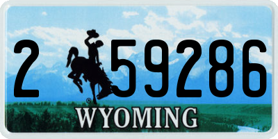 WY license plate 259286