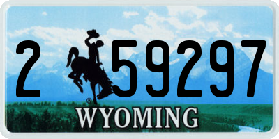 WY license plate 259297