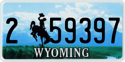 WY license plate 259397