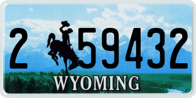 WY license plate 259432