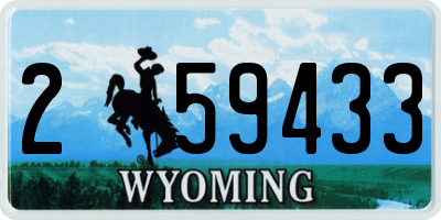 WY license plate 259433