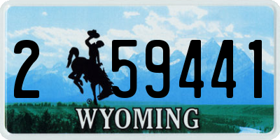 WY license plate 259441