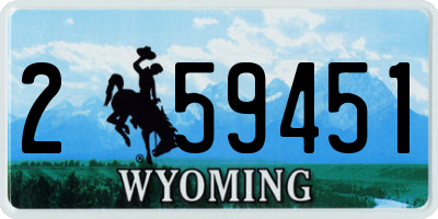 WY license plate 259451