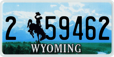 WY license plate 259462