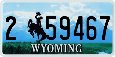 WY license plate 259467