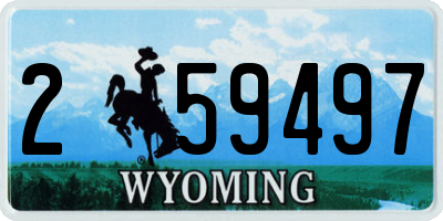 WY license plate 259497
