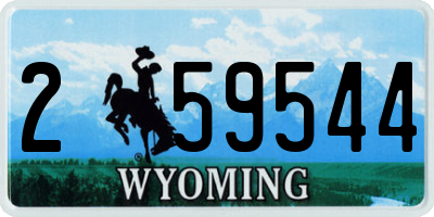 WY license plate 259544